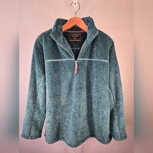Men's True Grit Luxe Quarter Zip Pullover Teal Blue Size XXL